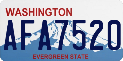 WA license plate AFA7520