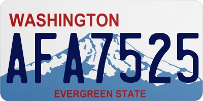 WA license plate AFA7525