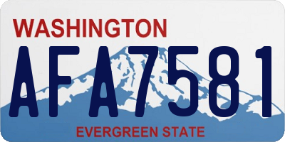WA license plate AFA7581