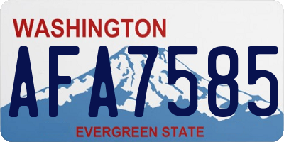 WA license plate AFA7585