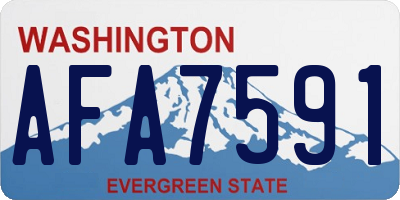 WA license plate AFA7591