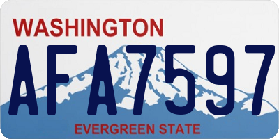 WA license plate AFA7597