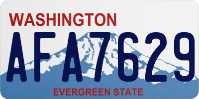 WA license plate AFA7629