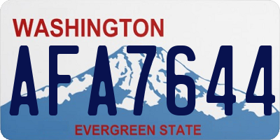 WA license plate AFA7644