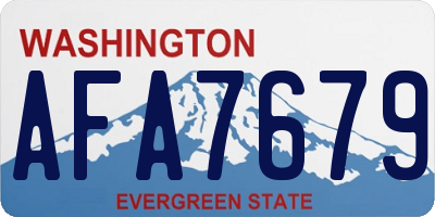 WA license plate AFA7679