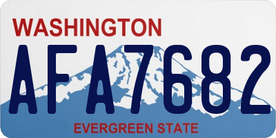 WA license plate AFA7682
