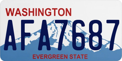 WA license plate AFA7687