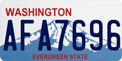 WA license plate AFA7696