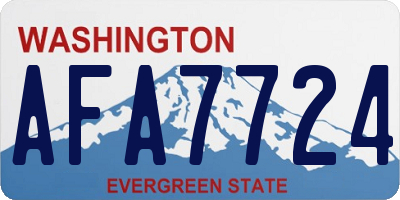 WA license plate AFA7724