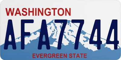 WA license plate AFA7744