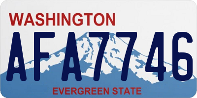WA license plate AFA7746