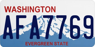 WA license plate AFA7769