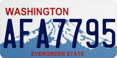 WA license plate AFA7795
