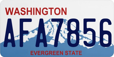 WA license plate AFA7856