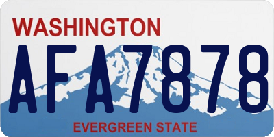 WA license plate AFA7878