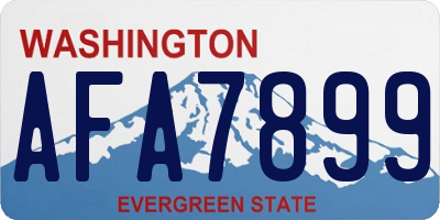 WA license plate AFA7899