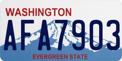 WA license plate AFA7903