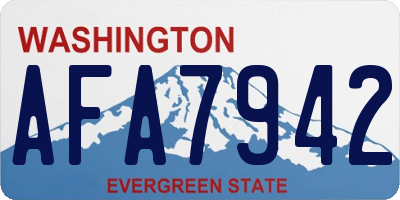 WA license plate AFA7942