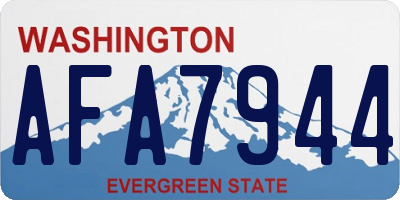 WA license plate AFA7944