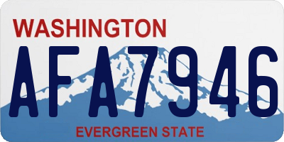 WA license plate AFA7946