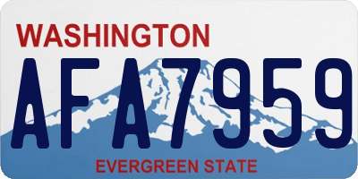 WA license plate AFA7959