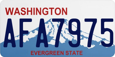 WA license plate AFA7975
