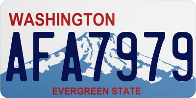 WA license plate AFA7979
