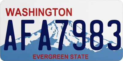 WA license plate AFA7983