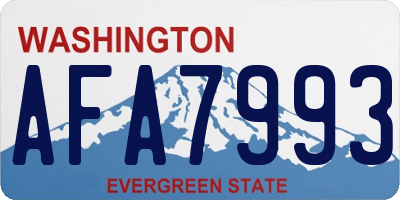 WA license plate AFA7993