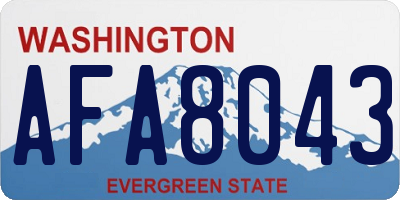 WA license plate AFA8043