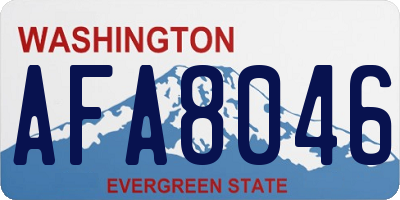 WA license plate AFA8046