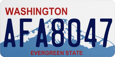 WA license plate AFA8047