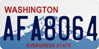WA license plate AFA8064
