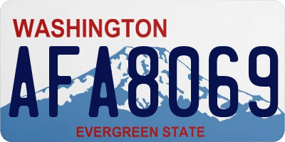 WA license plate AFA8069