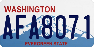 WA license plate AFA8071
