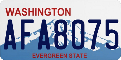 WA license plate AFA8075