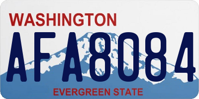 WA license plate AFA8084