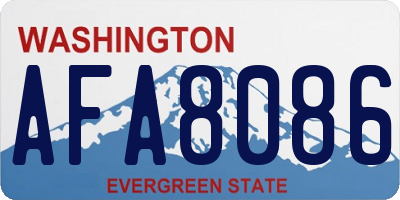 WA license plate AFA8086