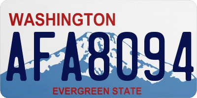WA license plate AFA8094