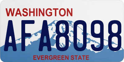 WA license plate AFA8098