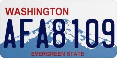WA license plate AFA8109