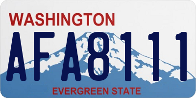 WA license plate AFA8111