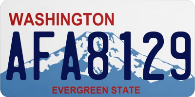 WA license plate AFA8129