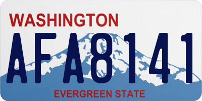 WA license plate AFA8141