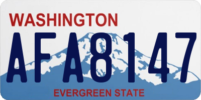 WA license plate AFA8147