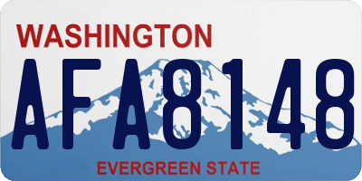 WA license plate AFA8148