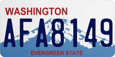 WA license plate AFA8149