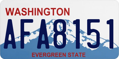 WA license plate AFA8151