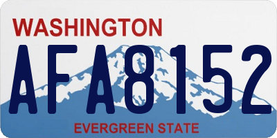 WA license plate AFA8152