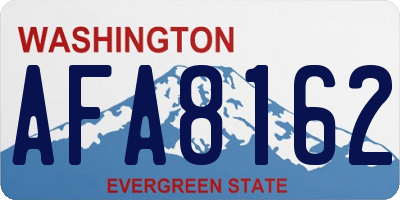 WA license plate AFA8162